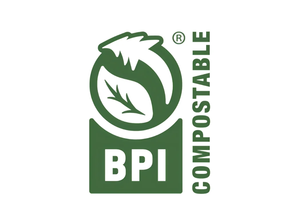 Imagen del logo de la certificación de compostabilidad BPI.