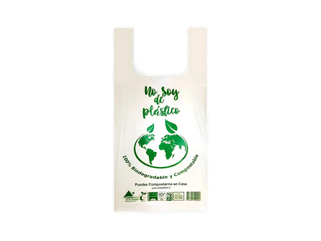 Bolsa compostable con certificación BPI.