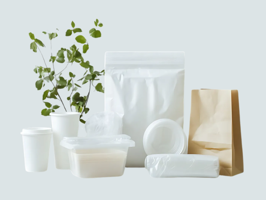Productos compostables que Compostech ofrece para negocios.
