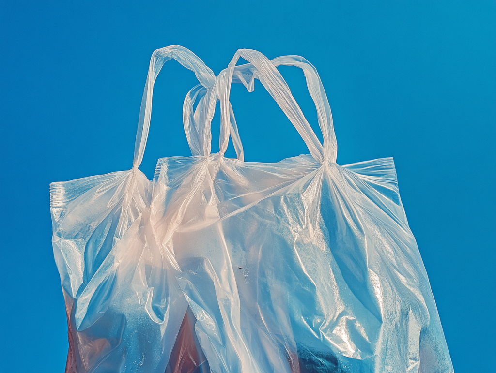 Bolsas blancas compostables que se usan en el día a día y para residuos orgánicos.